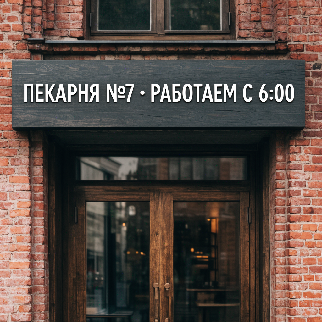 Точная вывеска: результат