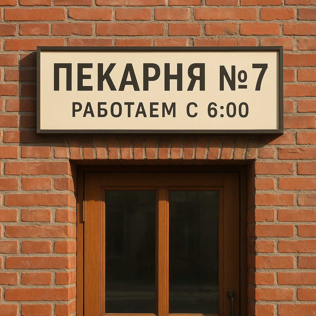 Точная вывеска: результат