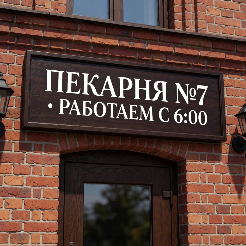 Точная вывеска: результат