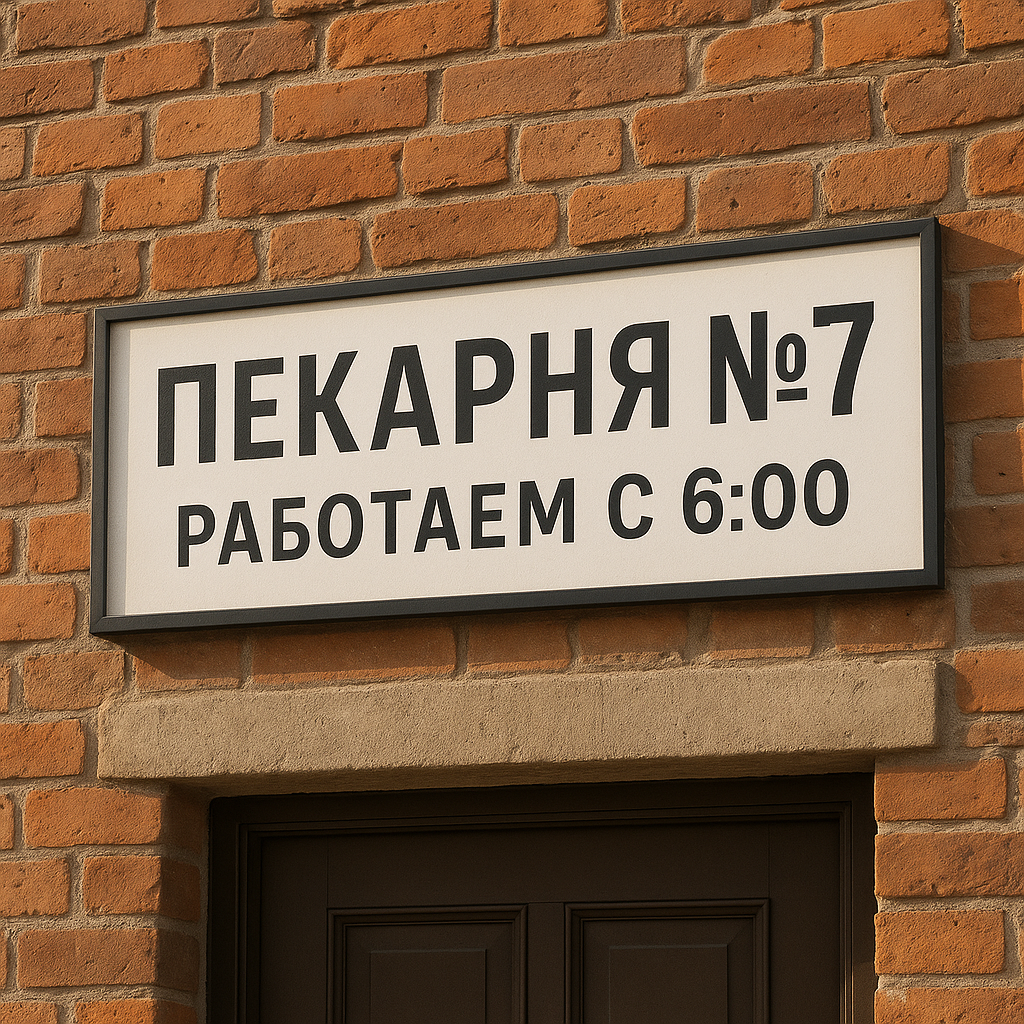 Точная вывеска: результат