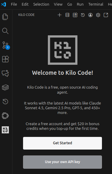 Установка kilo code в vscode