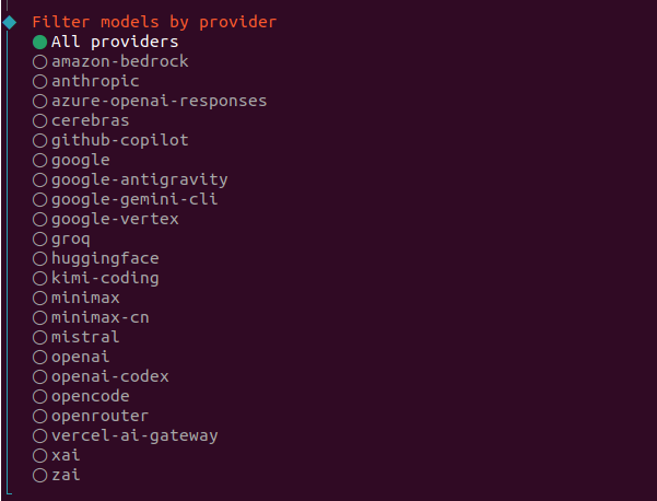 OpenClaw фильтрация моделей по провайдеру
